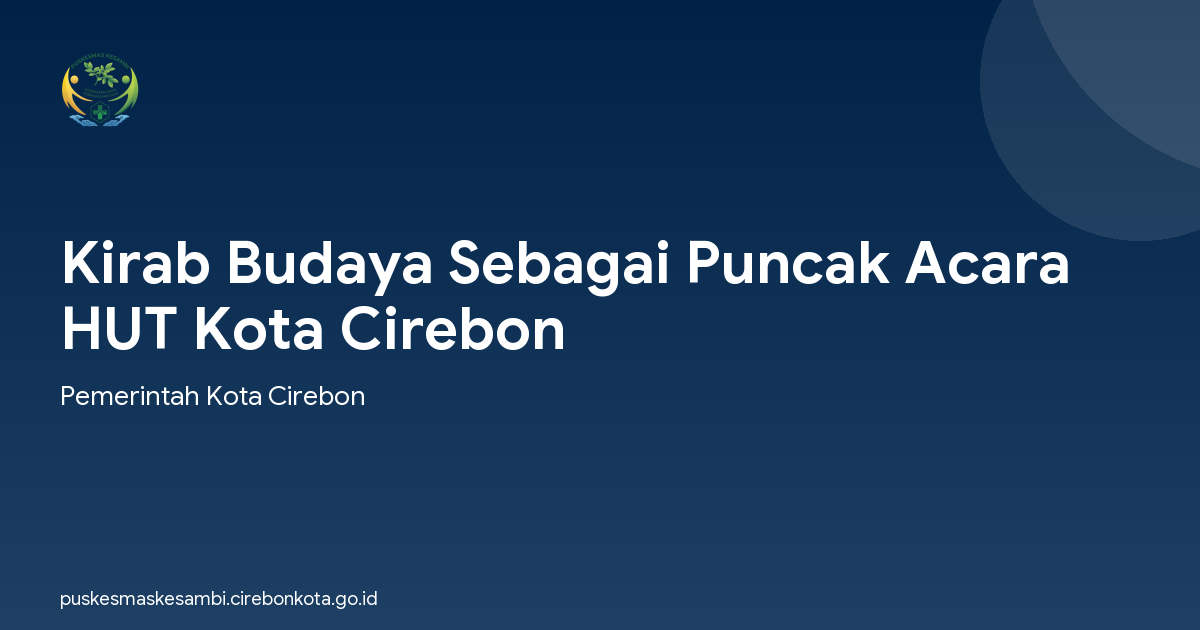 Kirab Budaya Sebagai Puncak Acara HUT Kota Cirebon