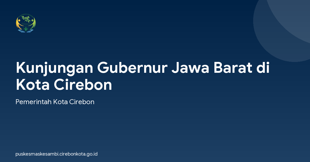 Kunjungan Gubernur Jawa Barat di Kota Cirebon