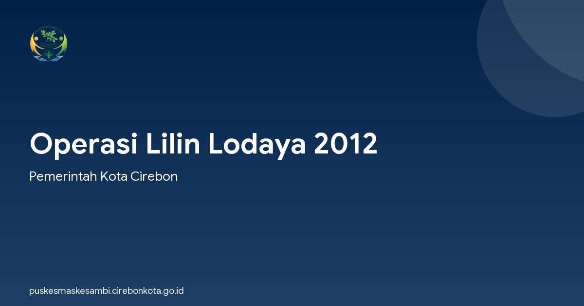Operasi Lilin Lodaya 2012