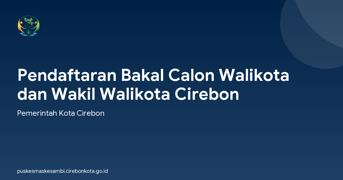 Pendaftaran Bakal Calon Walikota dan Wakil Walikota Cirebon
