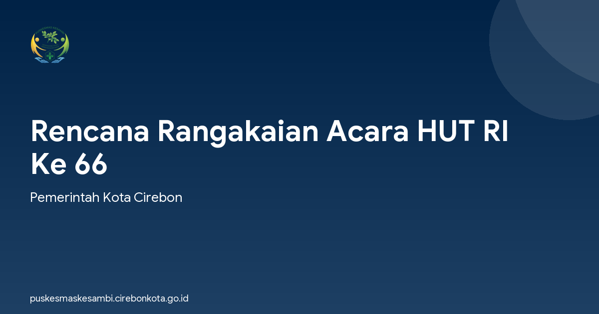 Rencana Rangakaian Acara HUT RI Ke 66