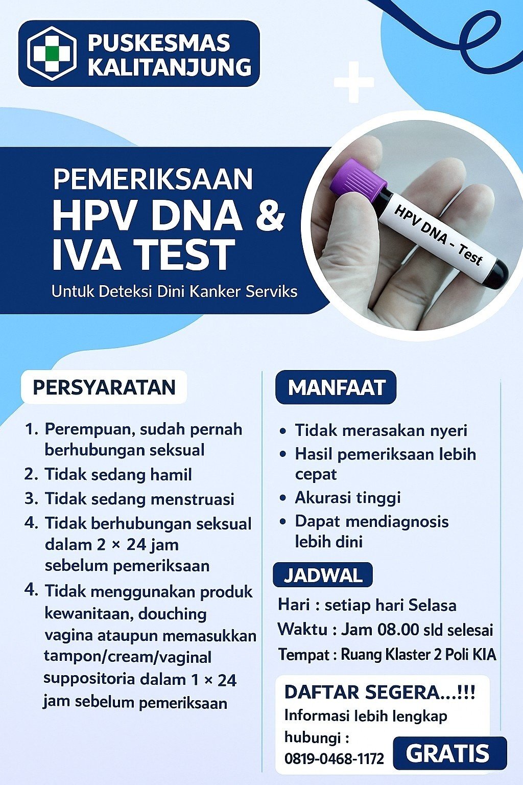 Cegah Kanker Serviks Sejak Dini